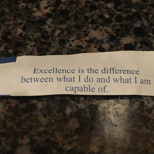 Excellence is... under-applying yourself?