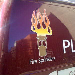 Your fire sprinkler is on fire.