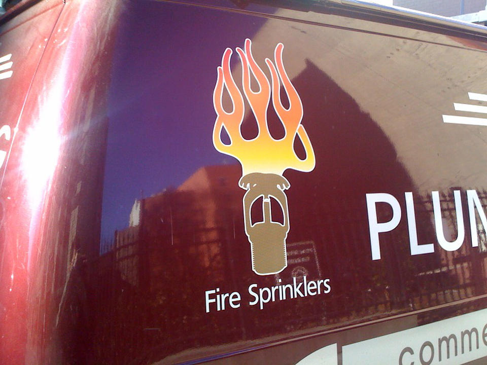 Your fire sprinkler is on fire.