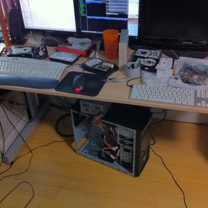 There are eight hard drives in this picture.
