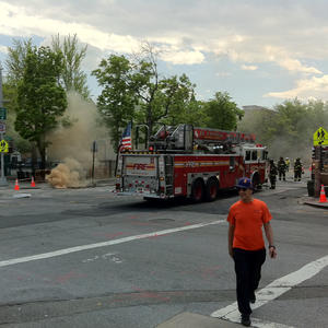 Looks like a gas line fire.