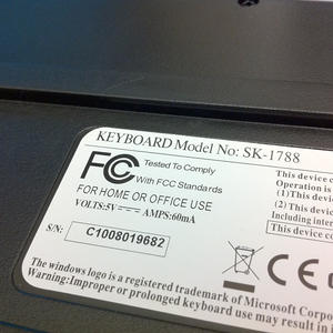This keyboard was manufactured by KEYBOARD.