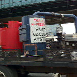 This is a hi-pressure soot vacuum system.