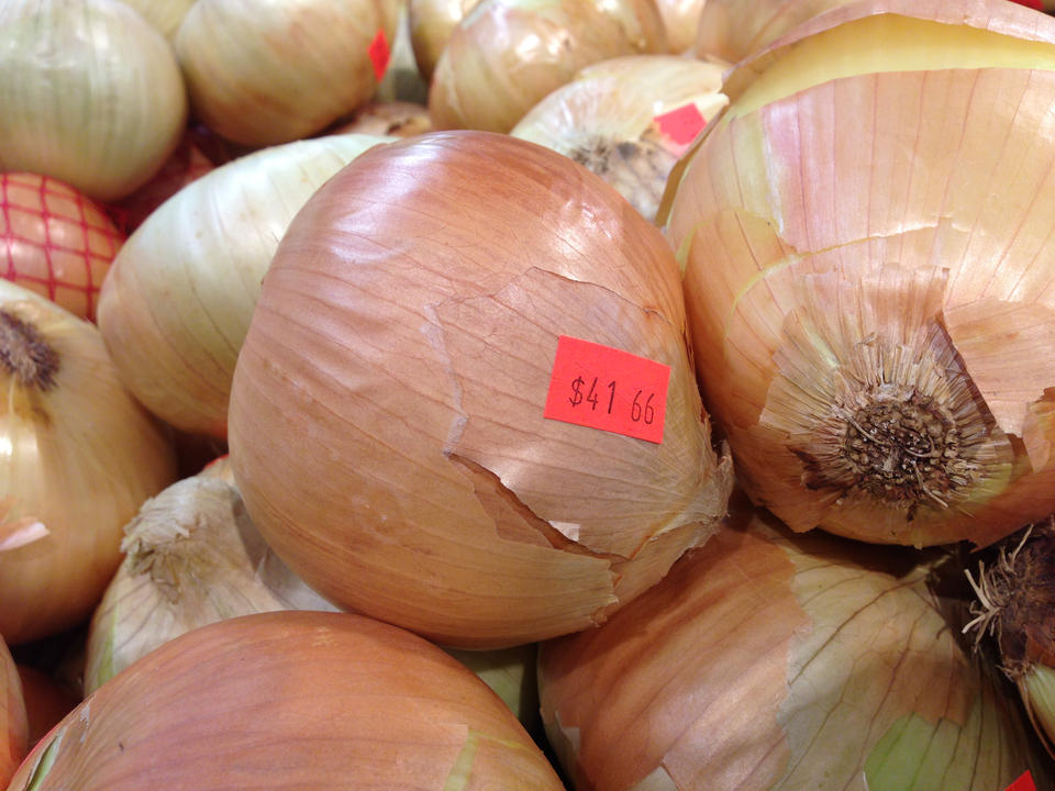 Onions: Worth their weight in... something.
