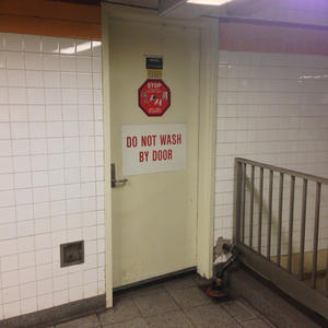 You are filthy, but do not wash here.