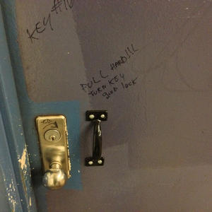 Pull hard, turn key, good luck.