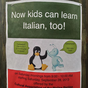 Tux must really be strapped for cash if he's doing this gig...