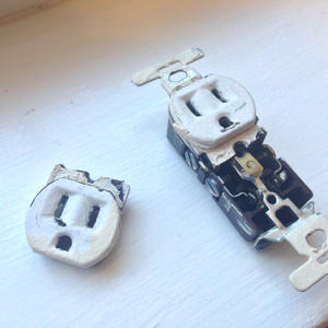 And this, dear friends, is why you should never paint over your receptacles.