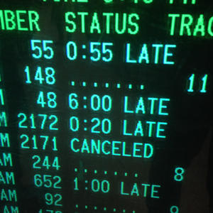 Only six hours late!