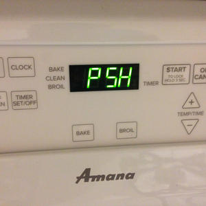 The oven is in disbelief.