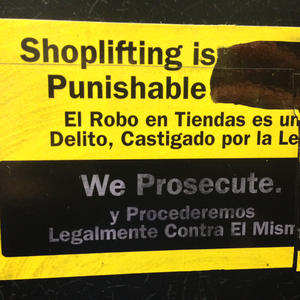 Shoplifting is Punishable