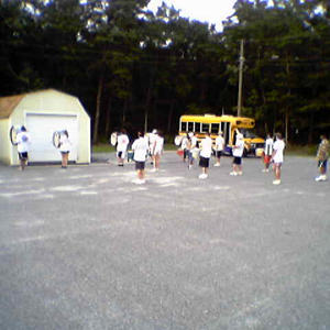 Gami Drumline rides the short bus.
