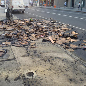 They burned it down for the cardboard box insurance money.