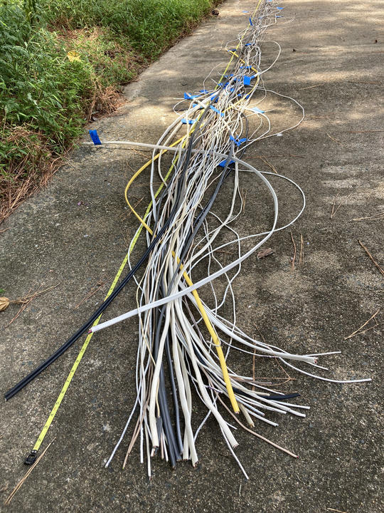 Let me show you some of the different lengths of wire I used…