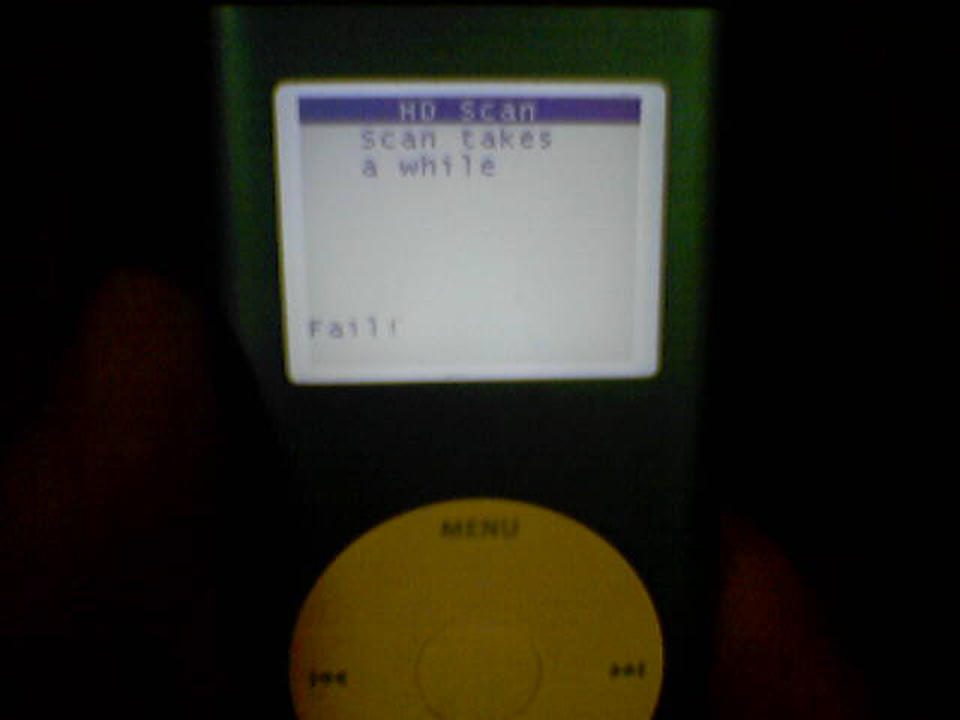 iPod Mini death throes.