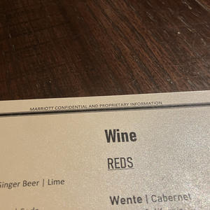 This menu has a confidentiality warning on it.