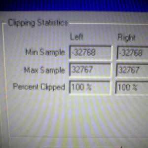 And the award for "Most Clipped Audio I've Ever Had To Deal With" goes to...