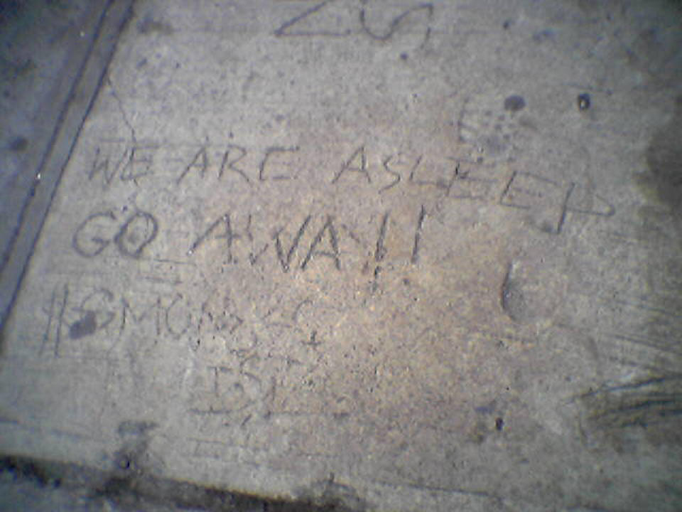 Confusing messages set in stone.