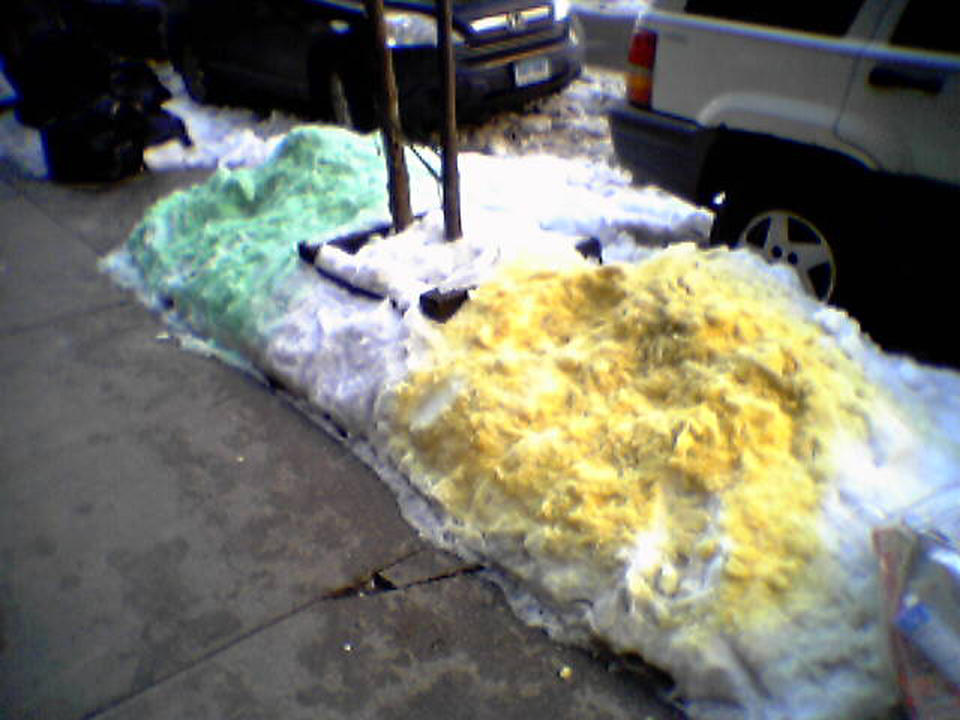 I remember the rule about yellow snow, but what about this?