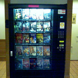 Here we see a rather novel device... The DVD Vending Machine.