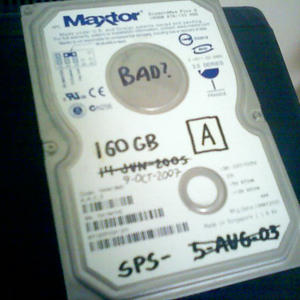 Thanks for failing me again, Maxtor!