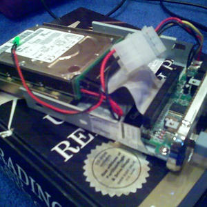 Hooray laptop drive in a USB enclosure!