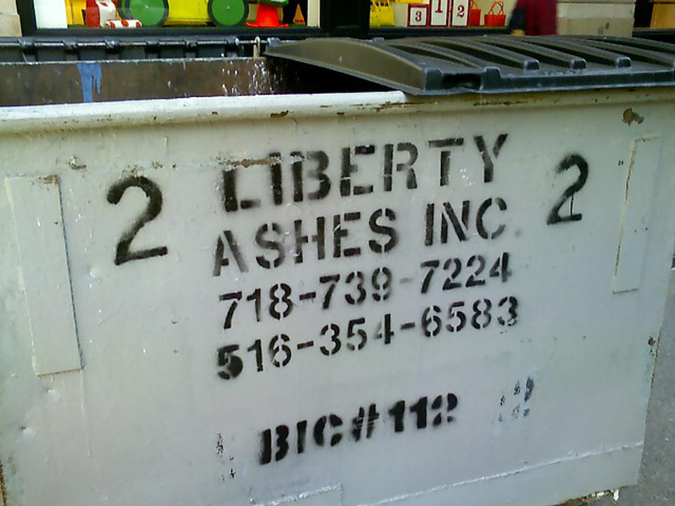 Ashes to ashes, dust to dumpster.
