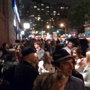 Lining up around the block.