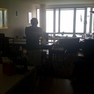 Shooting in somebody's fancypants apartment.